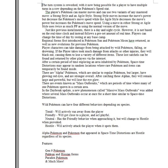 Pokemon Arceus Legends GBA ROM Hack Game Custom Gameboy Advance - Picture 6 of 8